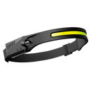 Lanterna frontal LED recarregável Jinyi, luz branca forte, ajustável, ideal para atividades ao ar livre e trabalhos noturnos.