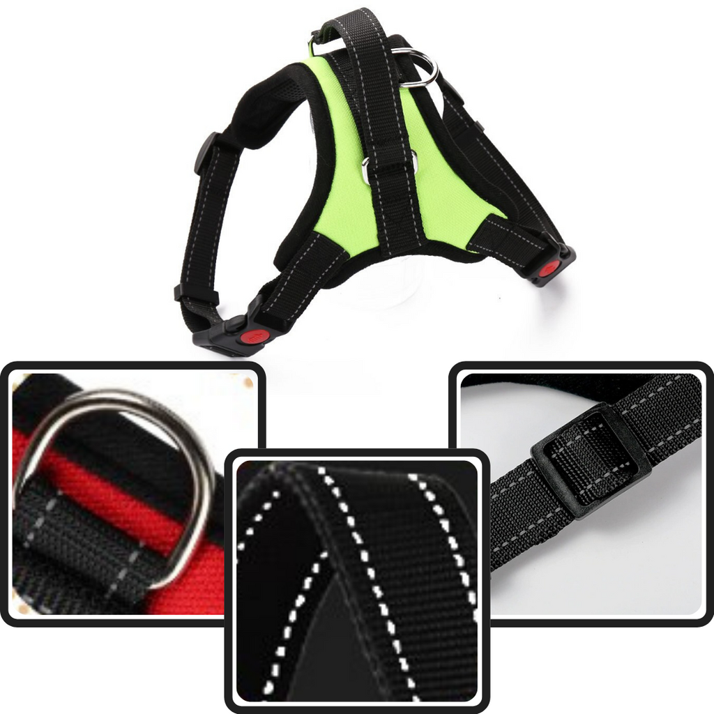 Coleira ajustável para cachorro Magicfly com faixa refletora, confortável e segura para controle e passeio de animais de estimação.