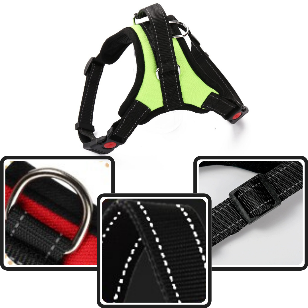 Coleira ajustável para cachorro Magicfly com faixa refletora, confortável e segura para controle e passeio de animais de estimação.