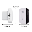 Amplificador de sinal WiFi portátil Easyidea, booster de sinal remoto, mostrando o dispositivo e indicador de sinal na imagem.