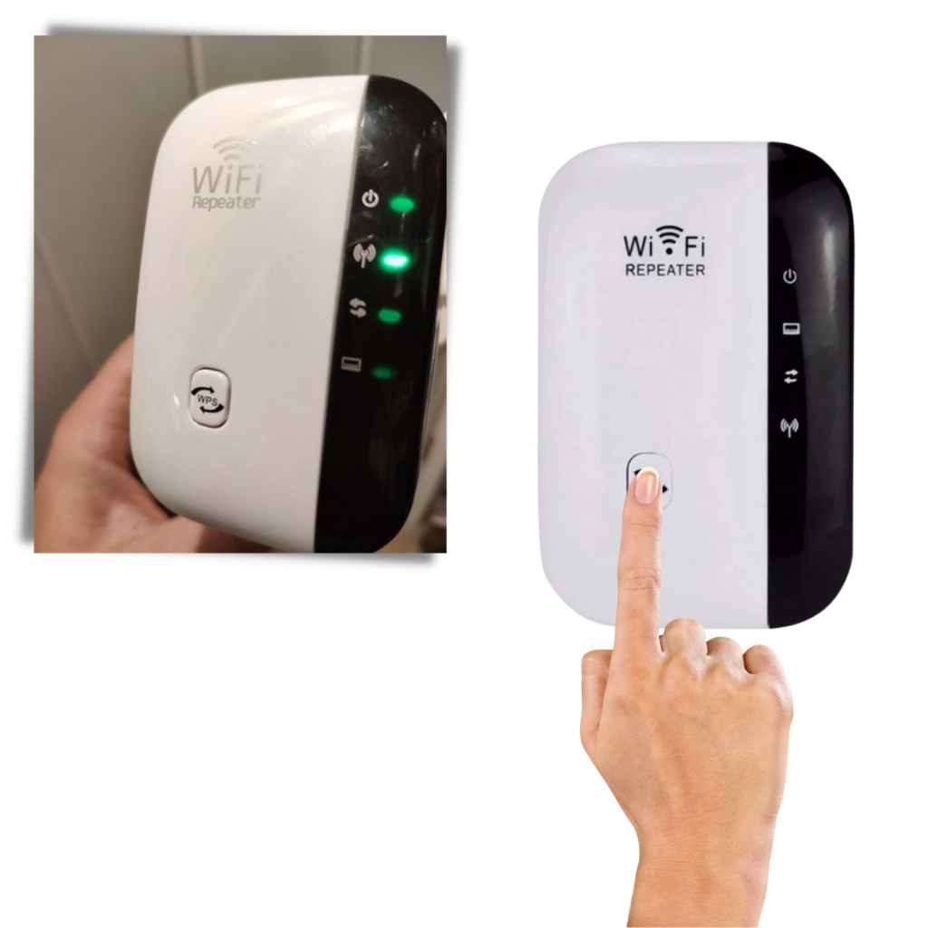 Amplificador de sinal WiFi portátil Easyidea com botão de criptografia, dispositivo compacto para melhorar a conexão de internet.
