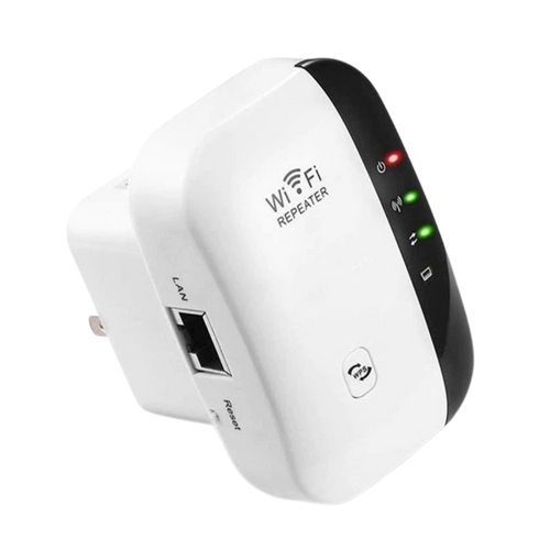 Amplificador de sinal WiFi portátil Easyidea com antena e painel de controle para melhorar a conexão de internet.