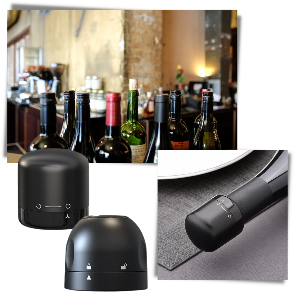 Tampe de garrafa reutilizável da marca Yugaoo, acessório de bar versátil para conservar bebidas abertas com segurança.