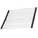 Escorredor de aço inoxidável Pipishell para louças e alimentos, com 15 tubos roláveis, medidas 280mm x 470mm