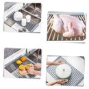 Escorredor retrátil de aço inoxidável Pipishell para louças e alimentos, utensílios de cozinha duráveis e versáteis.