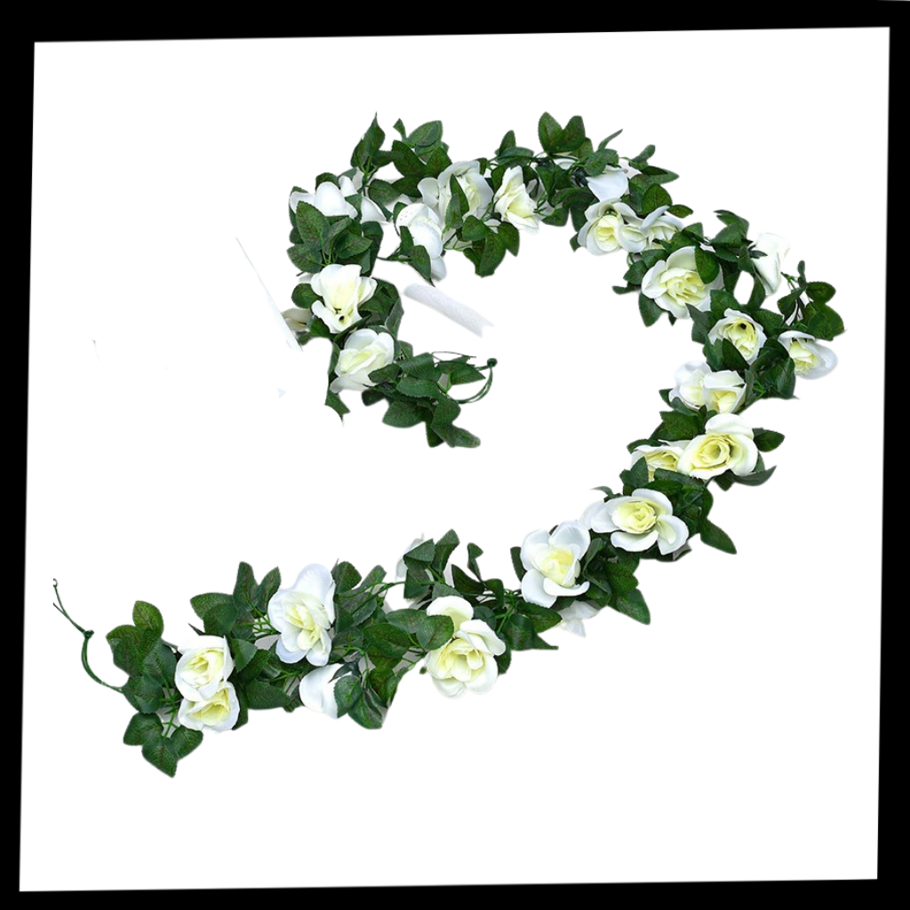 Guirlanda de rosas artificiais da Eastjing, flores decorativas para ambientes internos e externos, com rosas realistas e vibrantes.