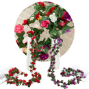 Guirlanda de rosas artificiais da Eastjing, flores coloridas com materiais de alta qualidade para decoração elegante.