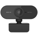 Webcam USB HD 1080p preta com microfone rotativo, ideal para videochamadas e streaming, marca Dp-Iot.