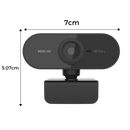 Webcam USB HD 1080p rotativa com microfone da Dp-Iot, ideal para videoconferências e streaming, com design compacto.