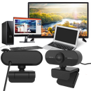 Webcam USB HD 1080p rotativa com microfone, compatível com múltiplas funções, marca DP-IOT