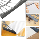 Vassoura telescópica em borracha da Blackbox para limpeza doméstica, com cabo ajustável e design multiuso.