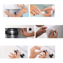 Conjunto de 4 fechaduras magnéticas de segurança para armários, marca Mafanikio, com instalação visível para proteção infantil