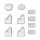 Kit com 4 fechaduras magnéticas brancas para armários, segurança para crianças, acessórios de segurança para bebês Mafanikio
