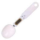 Colher de medição com balança e tela LCD branca, utensílio de cozinha para medir ingredientes com precisão.