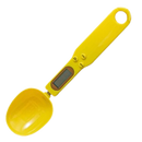 Colher de medição com balança e tela LCD amarela, utensílio de cozinha para precisão na pesagem de ingredientes.
