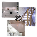Luminária LED magnética Seenda com sensor de movimento, instalada em parede com luz brilhante e design moderno.