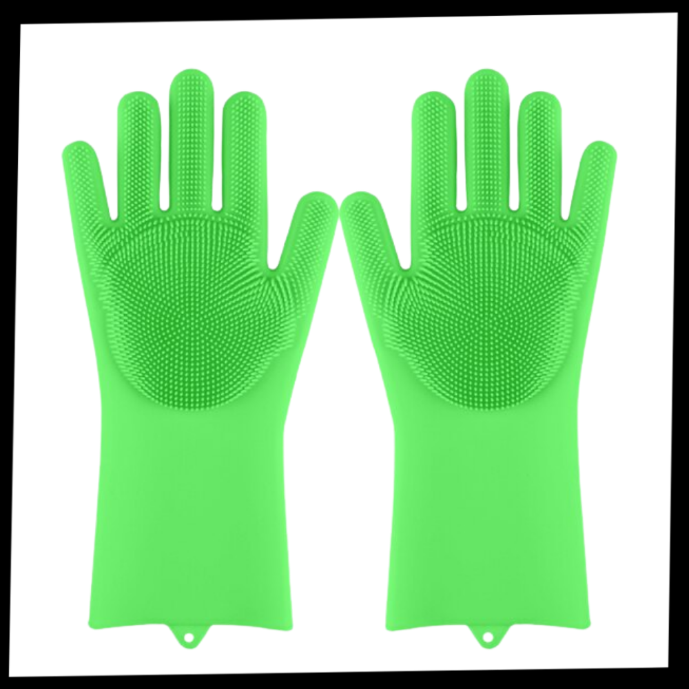 Luvas de silicone para limpeza doméstica da Munchen, resistentes e reutilizáveis, ideais para lavar louças e tarefas de casa
