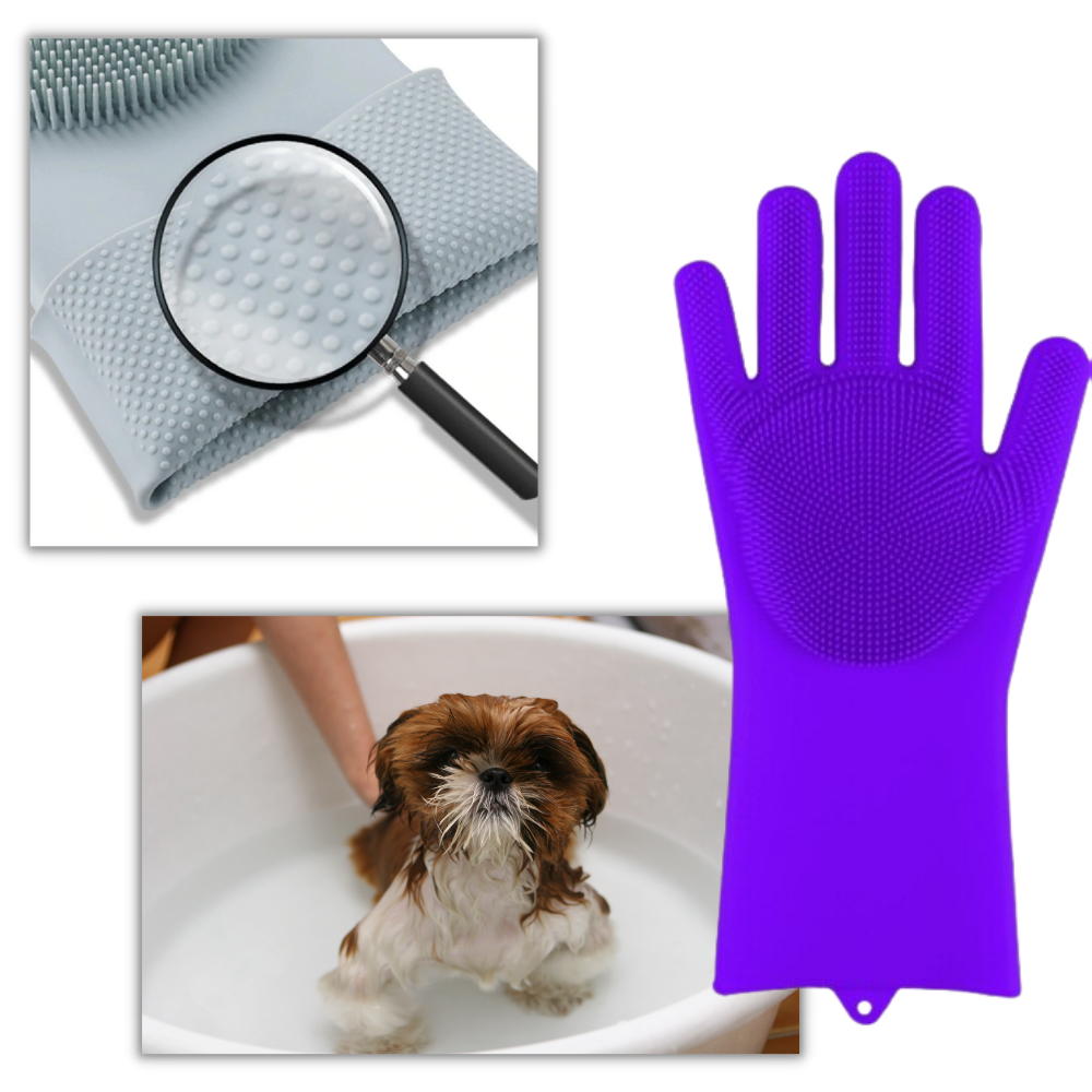 Luvas de silicone para limpeza doméstica da Munchen, resistentes e multifuncionais para lavar louças e tarefas de casa.
