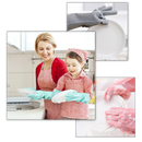 Luvas de silicone para lavar louça da Munchen, resistentes e multifuncionais para limpeza doméstica.