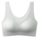 Soutien-gorge sem costura em seda glacê cinza da Eopuing, ultra-fino e confortável, para uso diário.