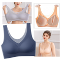 Soutien-gorge ultrafino sem costura em seda glacê da Eopuing, detalhe delicado e acabamento suave.