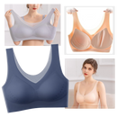 Soutien-gorge ultrafino sem costura em seda glacê da Eopuing, detalhe delicado e acabamento suave.