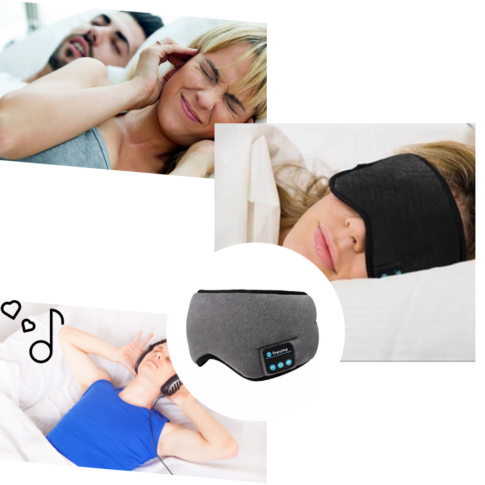 Máscara de sono Bluetooth Merotable, ajuda a relaxar e dormir melhor, com design confortável e tecnologia sem fio.