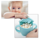 Copo de lanche para bebê Homyl, ideal para alimentos e snacks, com design prático para alimentação infantil.