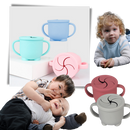 Tassa para snacks de bebê Homyl, recipiente de alimentação infantil colorido com compartimentos para lanche saudável.