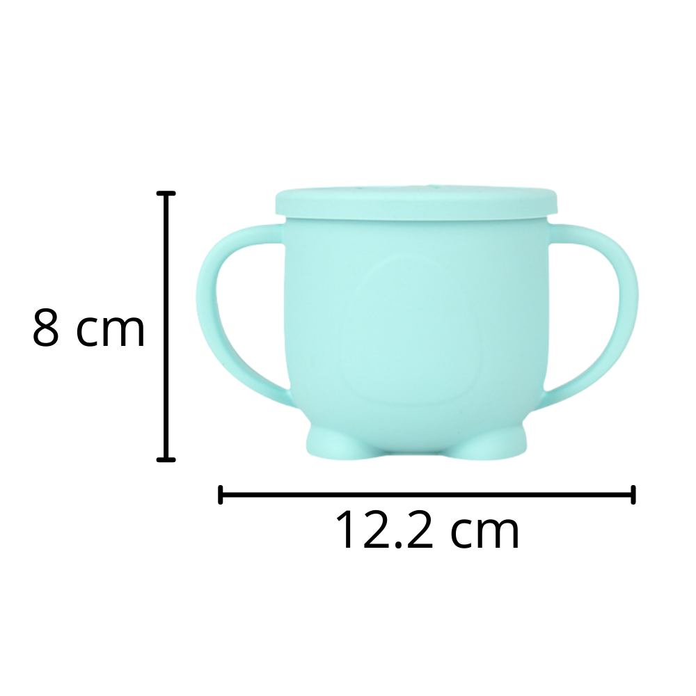 Copo de lanche para bebê Homyl, ideal para alimentação e amamentação, com design prático e seguro para pequenos alimentos.