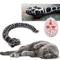 Brinquedo de cobra interativa para gatos, controlado por rádio, acessório divertido para estimular a brincadeira felina.