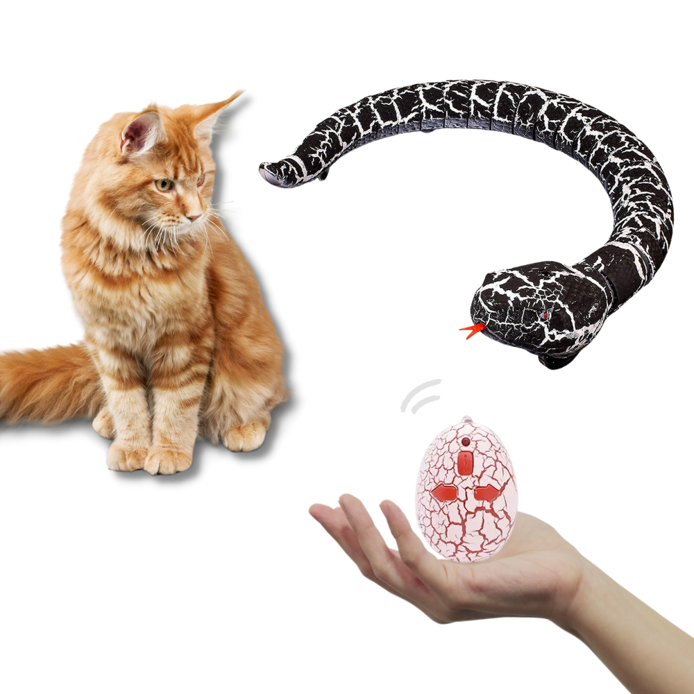 Brinquedo de serpente interativa controlada por rádio para gatos, acessório divertido para estimular o exercício e a caça.