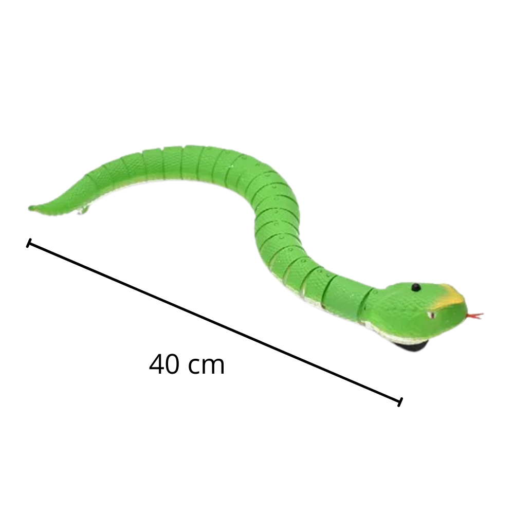 Brinquedo serpente interativo com controle remoto para gatos, acessório divertido da marca Bsmean, em formato de cobra.