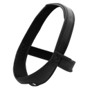 Aide para sono Mentonnière anti-ronflement Tebru na imagem, em preto, ajustada ao que parece ser o queixo e boca.