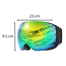 Óculos de proteção para neve Outdoormaster com estojo de lentes, ideal para esportes de inverno e atividades na neve.