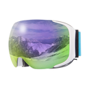 Óculos de proteção para neve Outdoormaster com lentes extras, ideal para esportes de inverno, em armação roxa.