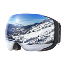 Óculos de proteção para neve Outdoormaster com lentes extras, ideal para atividades e esportes de inverno, visor prateado.
