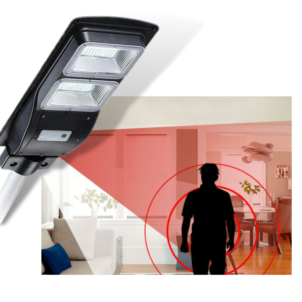 Luz de jardim solar inteligente da Munchen com detecção de movimento para iluminação de caminhos externos.