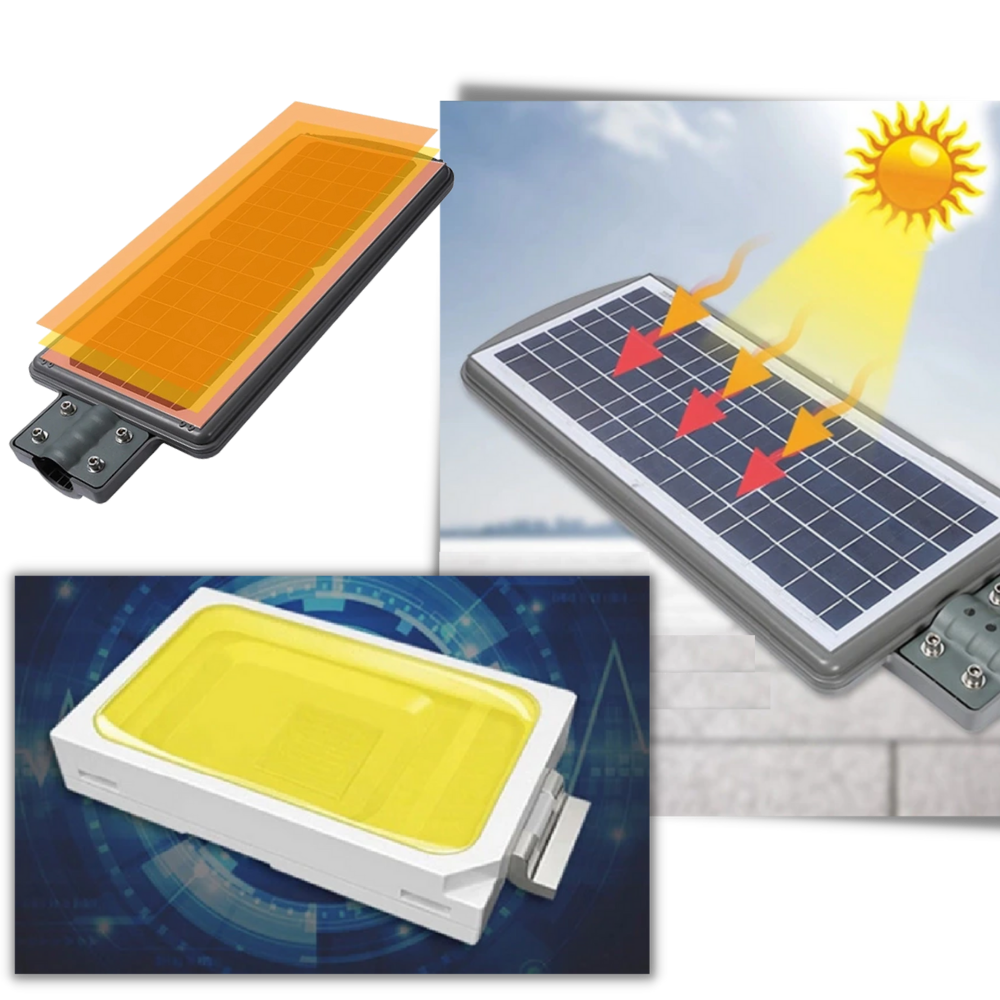 Luz solar LED de exterior para iluminação de caminhos com sensor de movimento, marca Munchen, materiais resistentes ao clima.