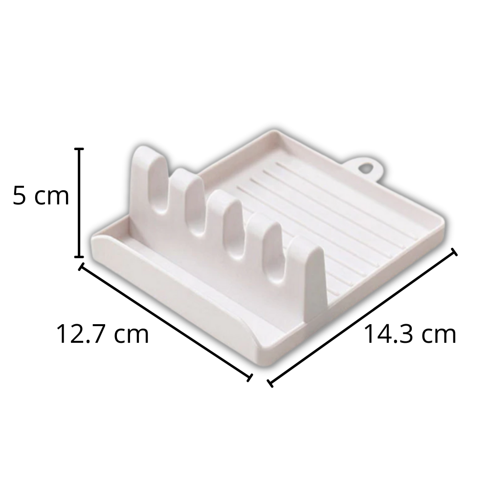 Suporte para utensílios de cozinha e confeitaria Pakewalm, compatível com colheres e espátulas, em imagem com dimensões.
