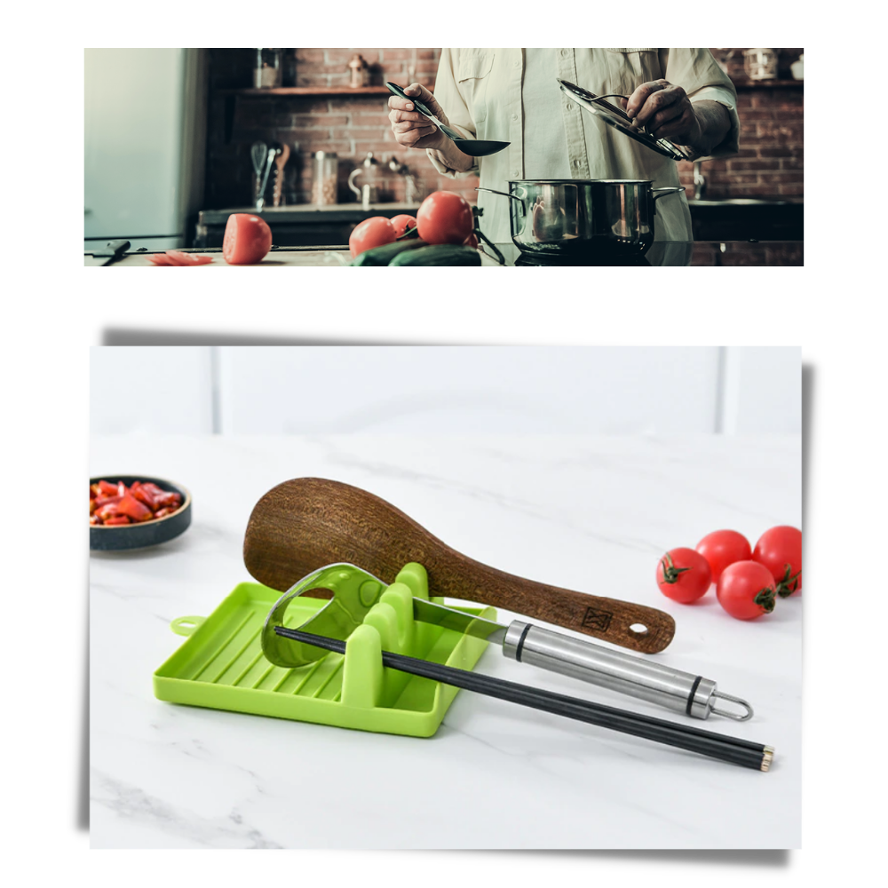 Suporte para utensílios de cozinha Pakewalm, ideal para guardar colheres e espátulas, feito de material resistente para cozinha e pâtisserie.