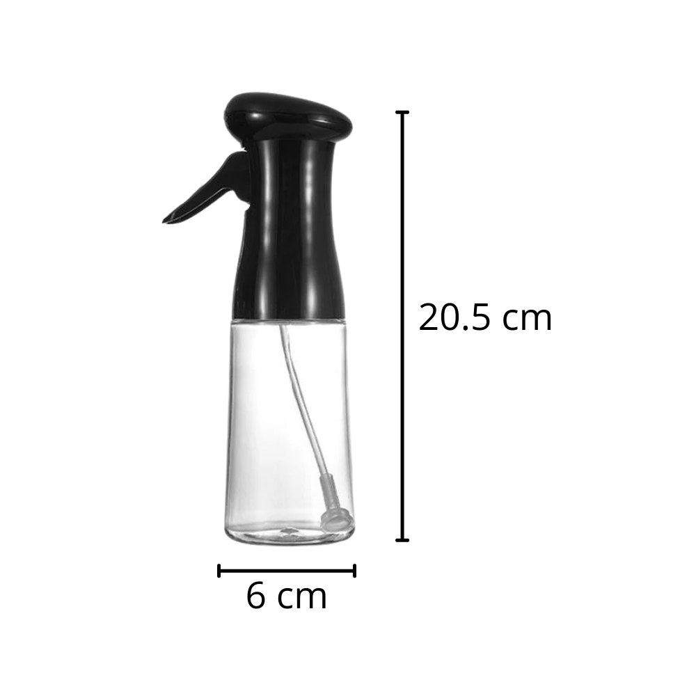Garrafra de spray de óleo de pressão branca, utensílio de cozinha para aplicar óleo com controle e facilidade.