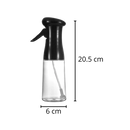 Garrafra de spray de óleo de pressão branca, utensílio de cozinha para aplicar óleo com controle e facilidade.
