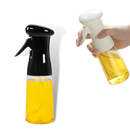 Frasco de spray de óleo transparente de utensílios de cozinha, com gatilho de pressão para aplicação fácil e uniforme.