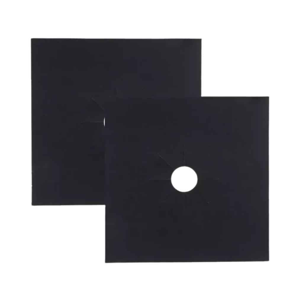 Conjunto de duas capas de proteção preta para fogão a gás, acessório de pequeno eletrodoméstico da marca Great.