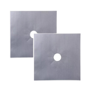Conjunto de duas capas de proteção prateadas para fogões a gás, acessório de pequeno eletrodoméstico da marca Great.