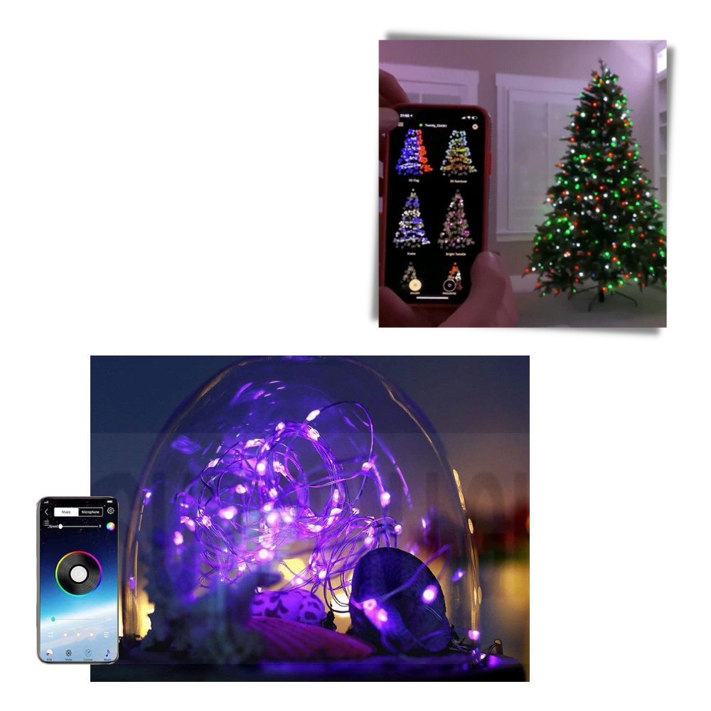 Guirlandes luminosas LED da Dystyle, luminárias decorativas com luzes brilhantes para ambientes internos e externos.