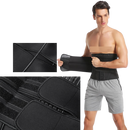 Cinto modelador aquecido Vaslanda com duas faixas para treinamento e fitness, em material preto e confortável.