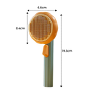 Escova de limpeza automática para animais de estimação da Longrv Inc, com design de abóbora e funcionalidade de auto-lavagem.