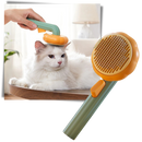 Escova de limpeza automática para animais de estimação, marca Longrv Inc, com design de abóbora para grooming fácil e eficiente.